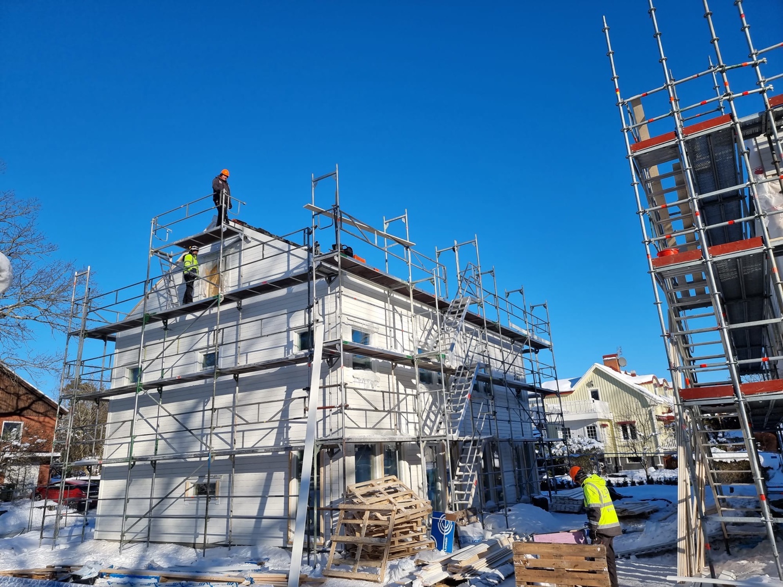 Fasad och uteområde foto