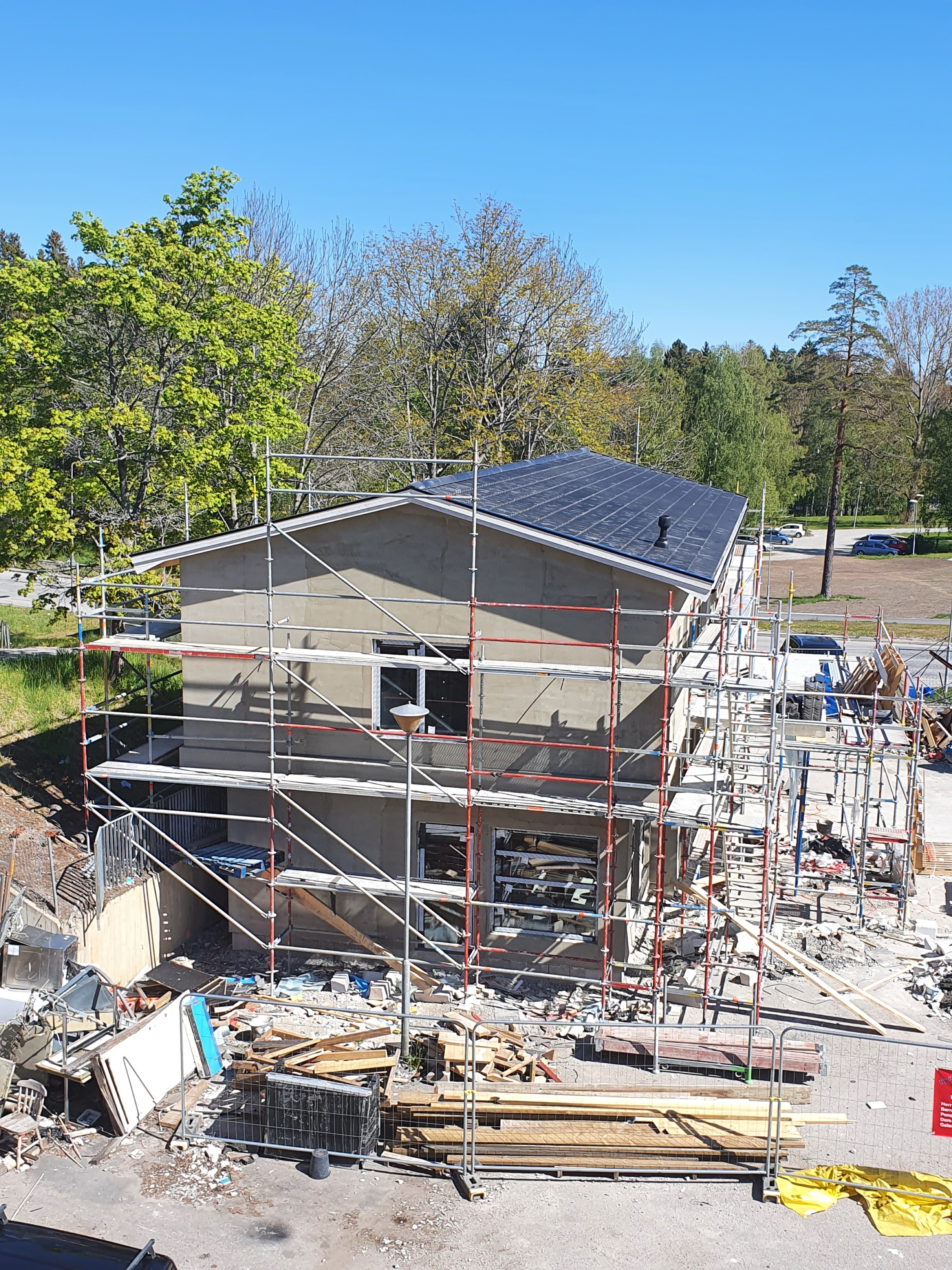 Fasad och uteområde foto